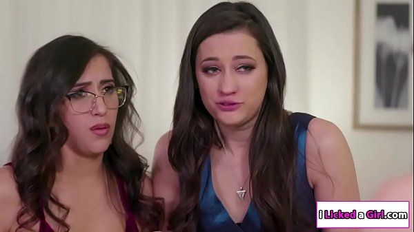 Blackmailed babes having a lesbian 3some