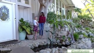Lesbian babe fucks stepbros sweet gf