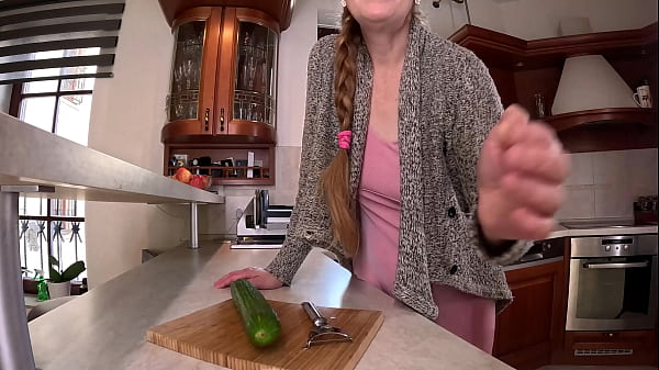 Kitchen fun with a cucumber