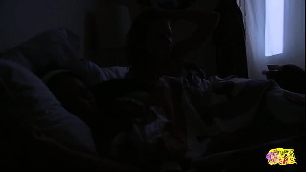 Sleepy and homesick lesbian brunette beauties fuck each other with fingers and vibrators