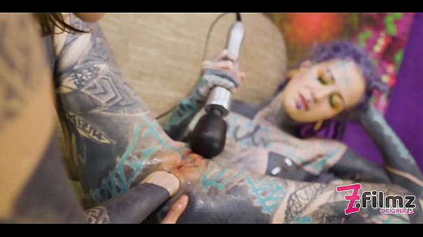 Tattoo pornstar Anuskatzz gets fisted from inked hippie goth girl pov hardcore fetish fisting