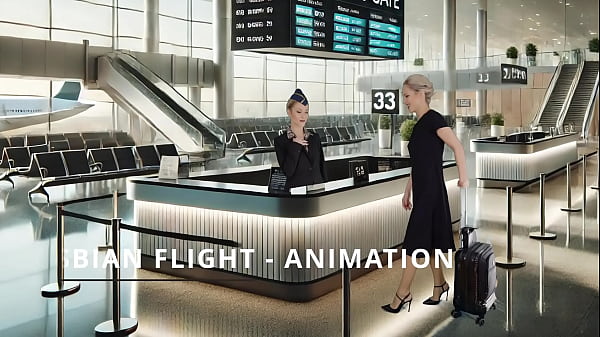 Pussy Masturbation with the flight attendant in 1st class – Animation clone