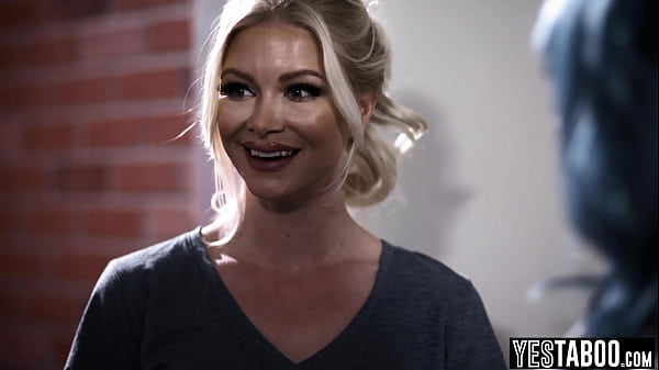 Busty bisexual landlady seduces her lesbian tenants curvy MILF GF